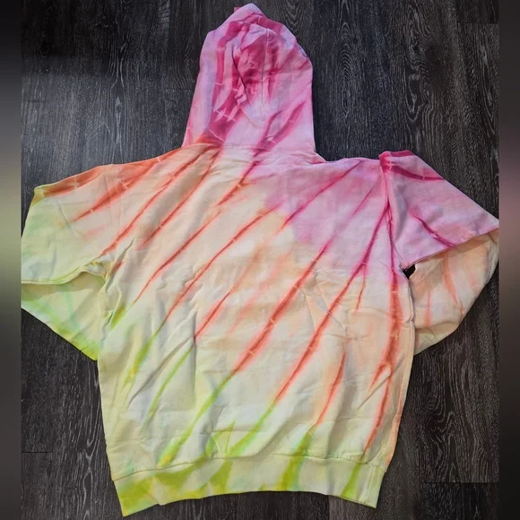 Lg Honor The Gift Mascot Inner City Physical Ed Tie Dye Hoodie Sweatshirts NWT - Picture 2 of 7